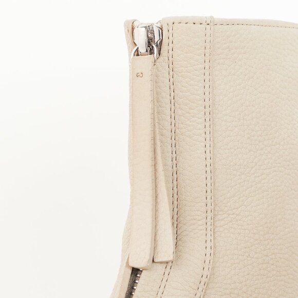 The Row Beige Leather Platform Zipped Boot - Picture 7 of 9